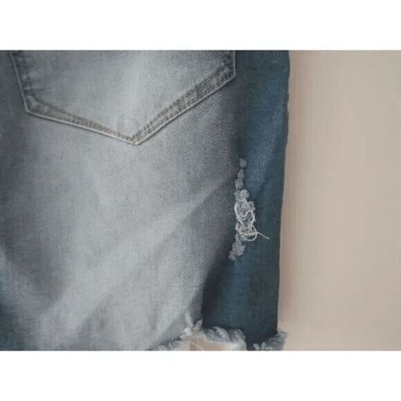 Blue Turtle Women's Medium Blue Booty Maker Asymmetrical Denim Mini Skirt M - Picture 7 of 8